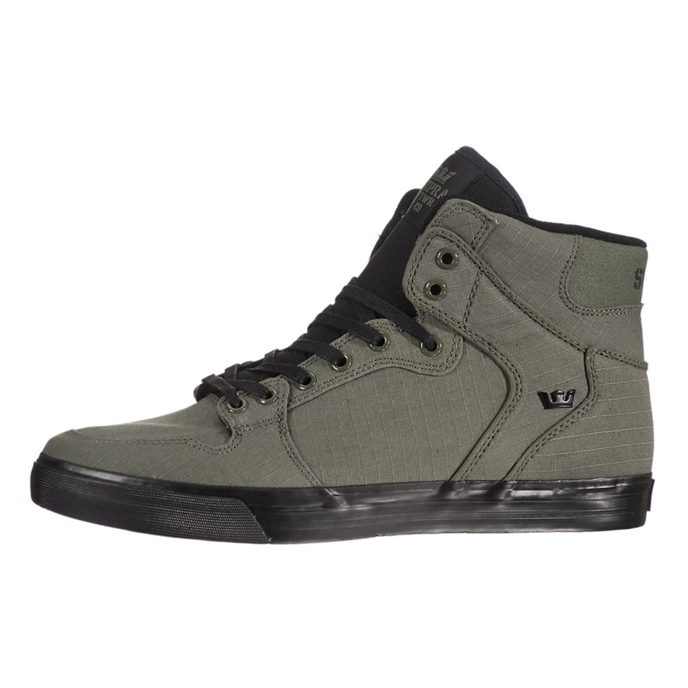 Baskets Montantes Supra Vaider Vert Olive Ripstop Homme | EHP-17520313